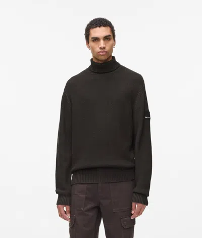 Kl Jeans Relaxed Rollneck Sweater In Black