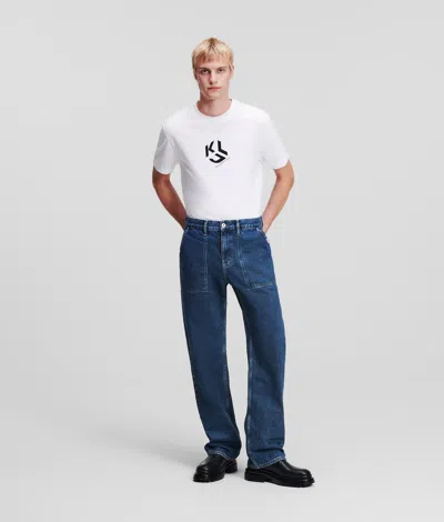 Kl Jeans Relaxed Utility Jeans In Blue