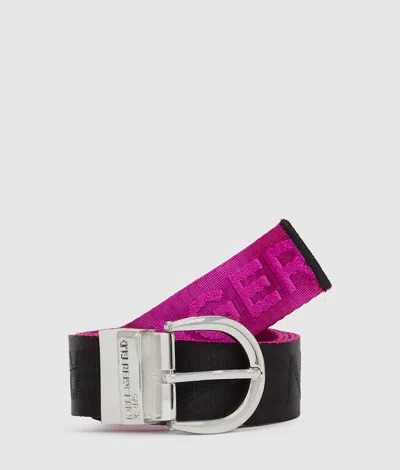 Kl Jeans Reversible Webbing Ceinture In Multi