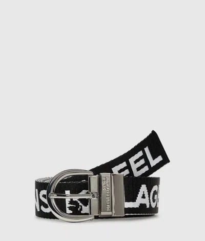 Kl Jeans Reversible Webbing Ceinture In Pink