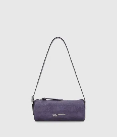 Kl Jeans Sac Barrel Froissé City In Velours Violet