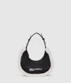 Kl Jeans Shearling Moon Shoulder Bag In Multi