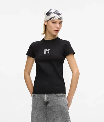 Kl Jeans Slim K Logo T-shirt In Black