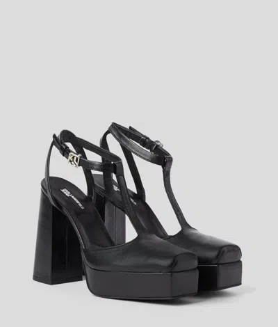 Kl Jeans Soiree Heeled Sandals In Black