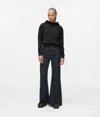 Kl Jeans Split-hem Flared Jeans In Black