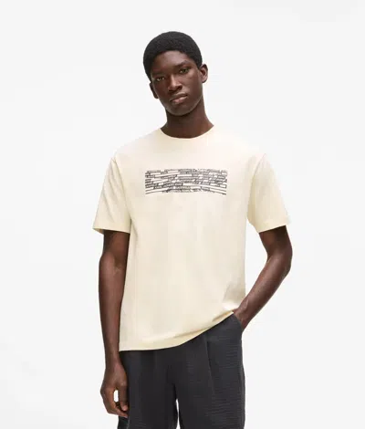 Kl Jeans Stripe Logo T-shirt In Gray