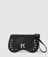 Kl Jeans Sunglasses Studded Phone Pouch In Black