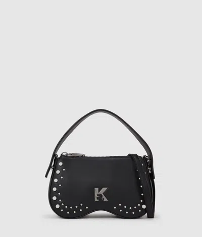 Kl Jeans Sunglasses Studded Top Handle Bag In Black