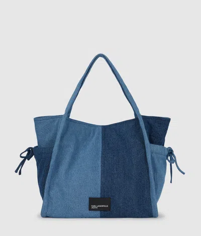Kl Jeans Two-tone Denim Shopper
