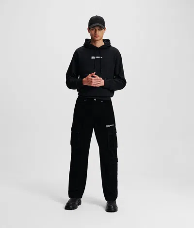 Kl Jeans Utility Corduroy Pants In Black