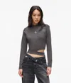 Kl Jeans Utility Cutout Top In Gray