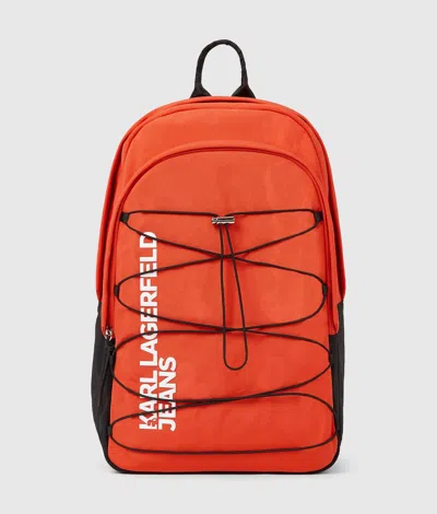 Kl Jeans Utility Drawstring Backpack In Pink