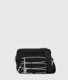Kl Jeans Utility Drawstring Camera Bag In Black