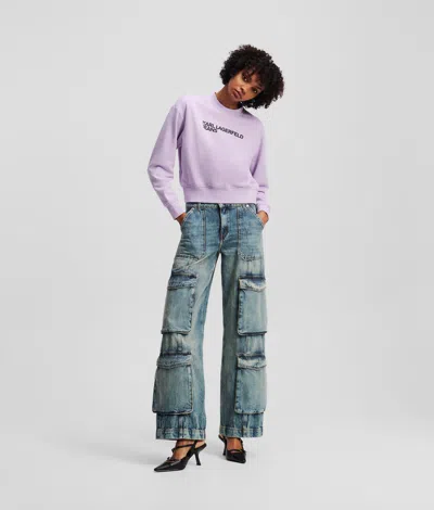 Kl Jeans Utility Mid-rise Relaxed Jeans In Blue