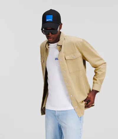 Kl Jeans Utility Shirt In Brown