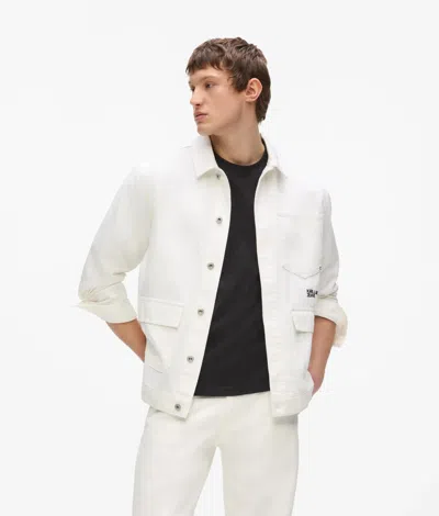 Kl Jeans Utility White Denim Jacket