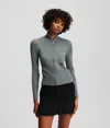 Kl Jeans Utility Zip-up Sweater In Gray