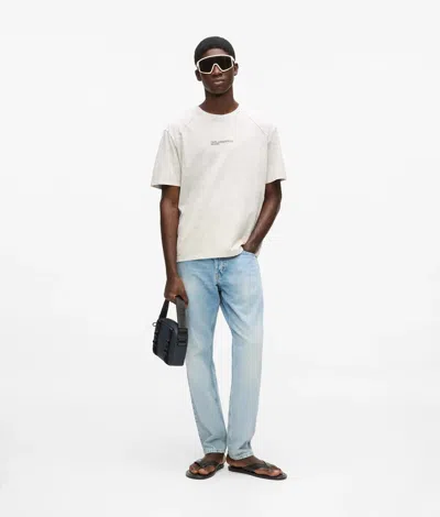 Kl Jeans Vintage Wash Tapered Jeans In Blue