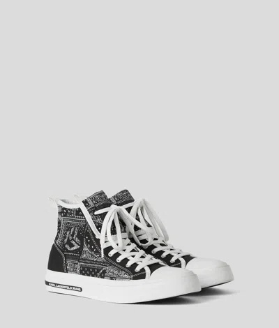 Kl Jeans Vulc Bandana-print High-top Sneakers In Multi