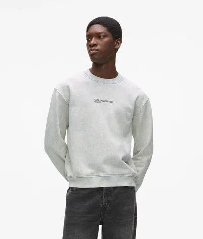 Kl Jeans Washed Regular Sweatshirt In Gray