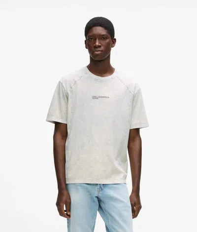 Kl Jeans Washed Relaxed T-shirt In Gray