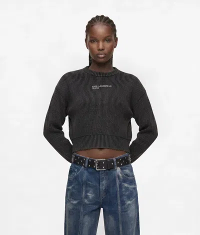 Kl Jeans Washed Rib-knit Sweater