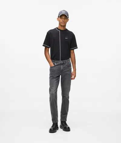 Kl Jeans Washed Slim Jeans In Black