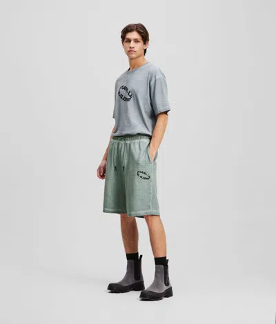 Kl Jeans Washed Sweatshorts In Blue