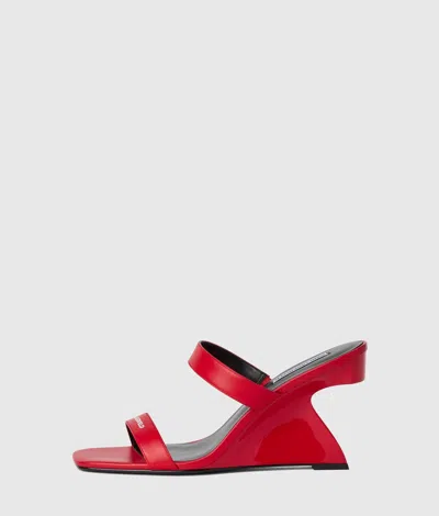 Kl Jeans Waverly Double-strap Wedges In Blue
