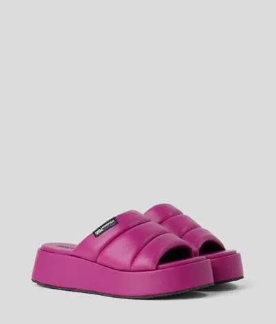 Kl Jeans Wedge Puffa Slides