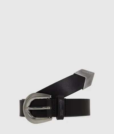 Kl Jeans Western Belt In Black