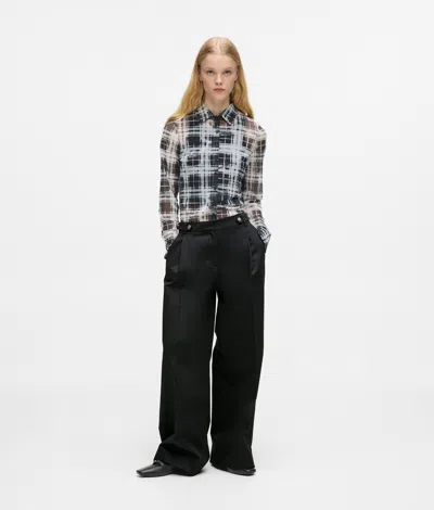 Kl Jeans Wide Leg Tailored Pants In Black