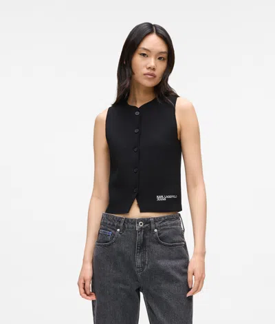 Kl Jeans Woman In Black