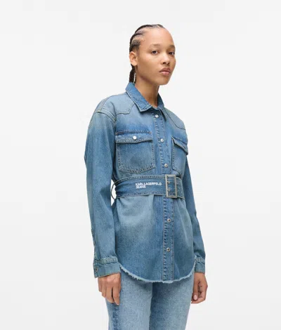 Kl Jeans Woman In Blue
