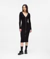 Kl Jeans Zip-front Knit Dress In Black