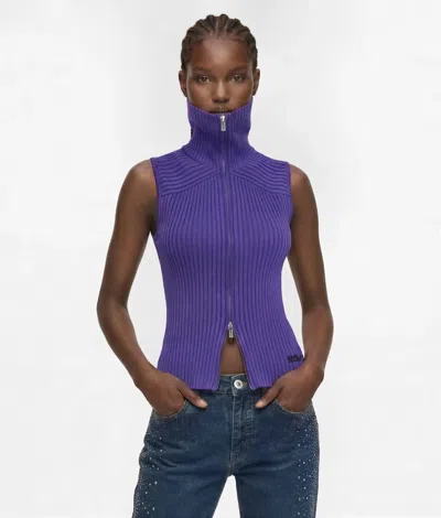 Kl Jeans Zipped Knit Vest
