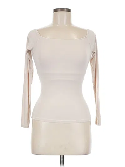 Pre-owned Klassy Network 3/4 Sleeve Top Ivory Turtleneck Tops In White