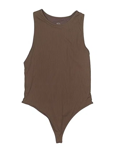 Pre-owned Klassy Network Bodysuit In Brown