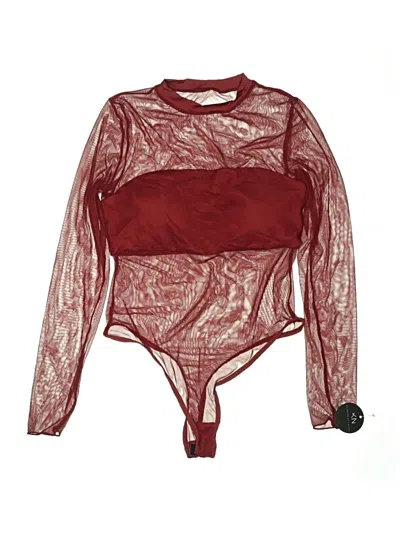 Pre-owned Klassy Network Bodysuit In Burgundy