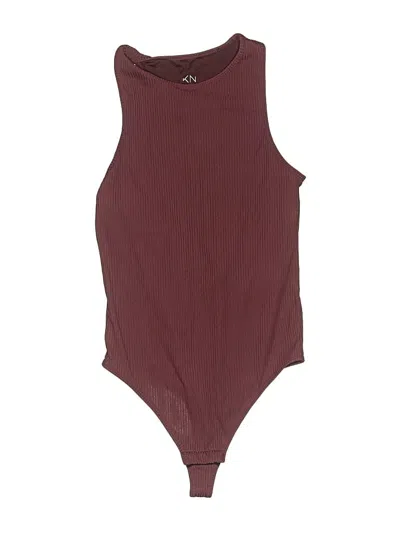 Pre-owned Klassy Network Bodysuit In Burgundy