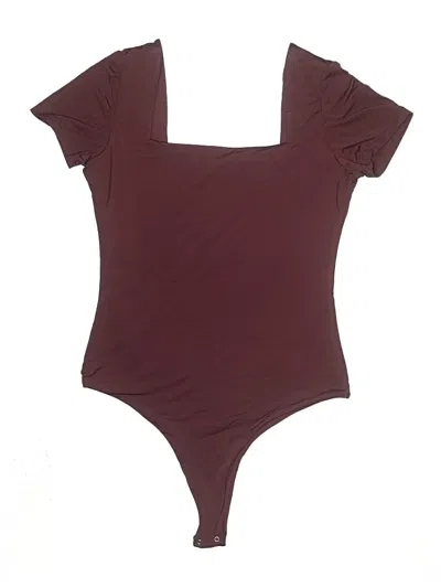 Pre-owned Klassy Network Bodysuit In Burgundy