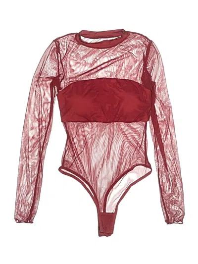 Pre-owned Klassy Network Bodysuit In Burgundy