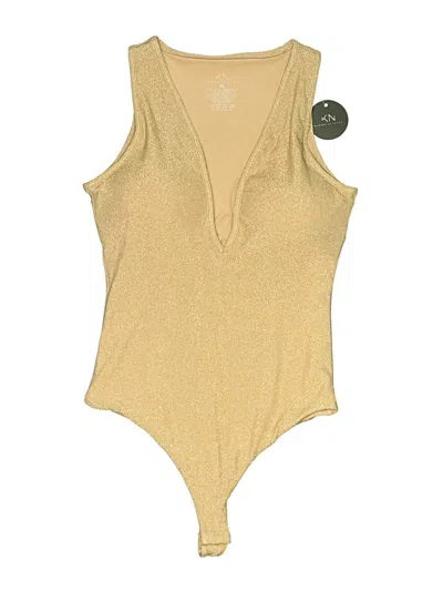 Pre-owned Klassy Network Bodysuit In Gold