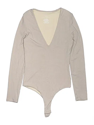 Pre-owned Klassy Network Bodysuit In Tan