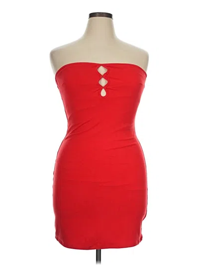 Pre-owned Klassy Network Cocktail Dress In Red