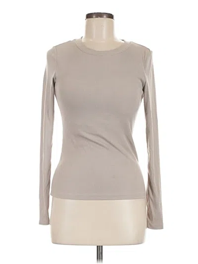 Pre-owned Klassy Network Long Sleeve Top Gray Crew Neck Tops
