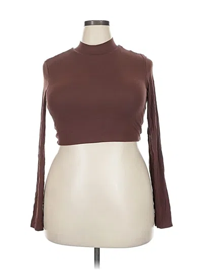 Pre-owned Klassy Network Long Sleeve Turtleneck In Brown