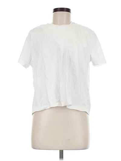 Pre-owned Klassy Network Short Sleeve Blouse In White