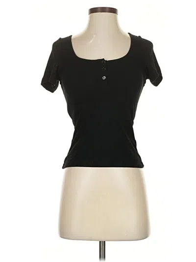 Pre-owned Klassy Network Short Sleeve Henley Shirt In Black