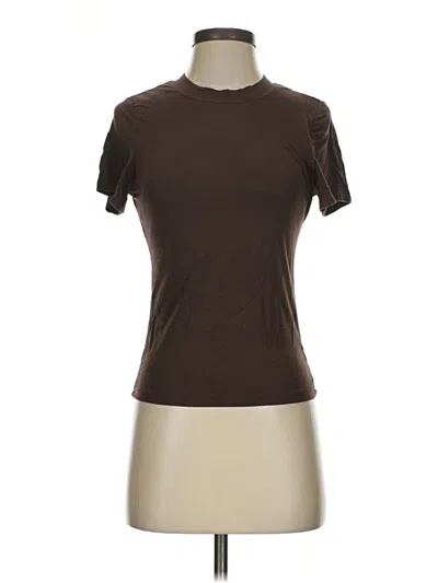 Pre-owned Klassy Network Short Sleeve Turtleneck In Brown